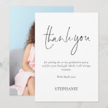 Graduação de Foto com Script Informal Obrigado