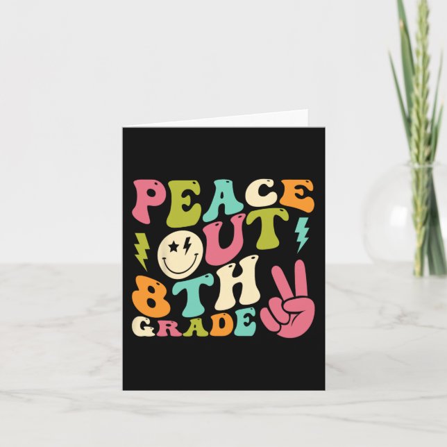 Cartão Graduação De Graduação Do 8º Ano No Dia Da Escola (Frente)