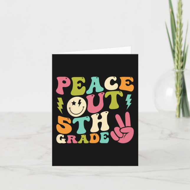 Cartão Graduação De Graduação Do Grau 5 No Dia Passado Da (Frente)