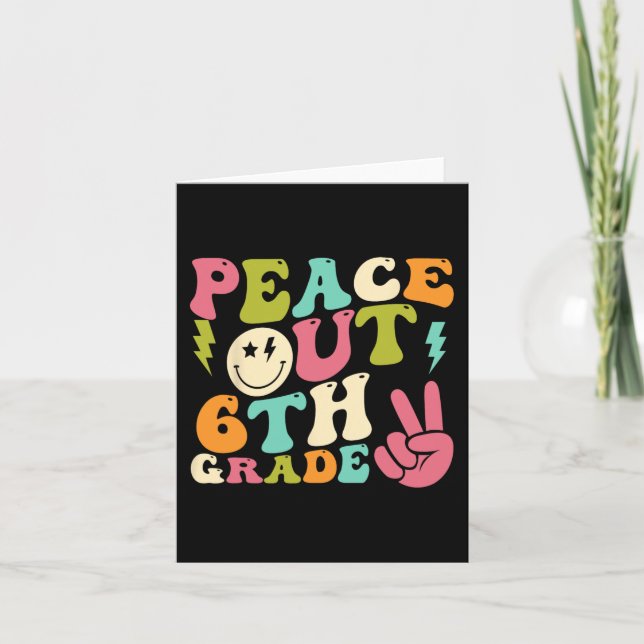 Cartão Graduação De Graduação Do Grau 6 No Dia Passado Da (Frente)