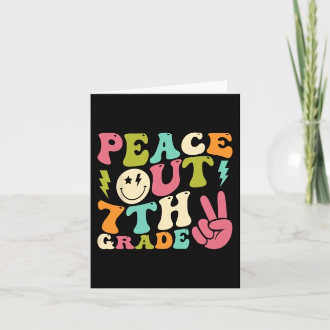 Cartão Graduação De Graduação Do Grau 7 No Dia Passado Da (Frente)