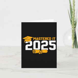 Cartão Graduação De mestrados Mastered It 2025