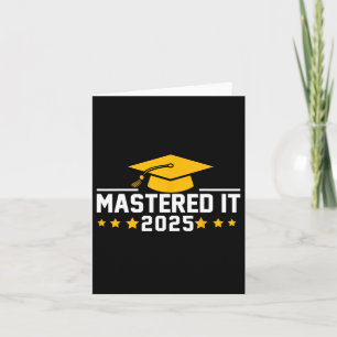 Cartão Graduação De mestrados Mastered It 2025 1