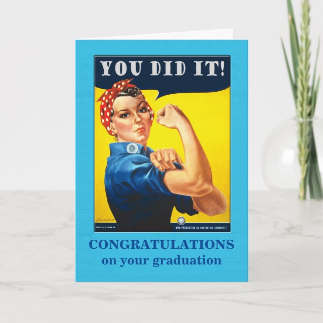 Cartão Graduação de parabéns na Escola Técnica (Frente)