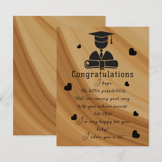 Cartão Graduação de um amigo (Frente/Verso)