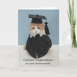 Cartão Graduação Engraçado de Gato