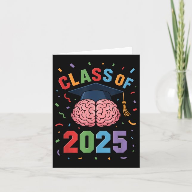 Cartão Graduação Funny Brain Cl De Formando 2025 (Frente)