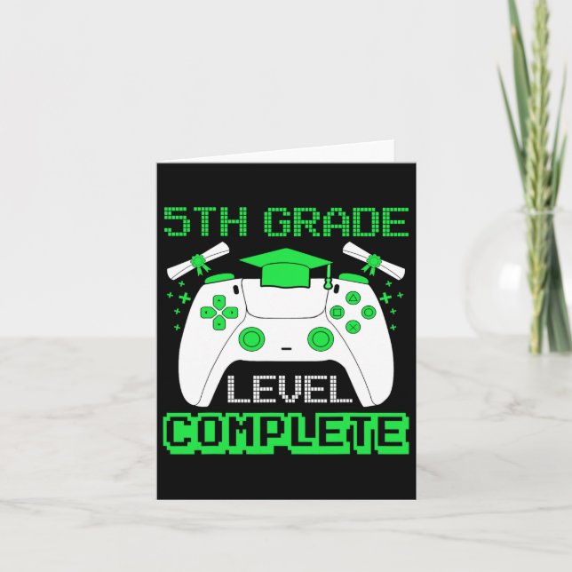 Cartão Graduação Graduada Grau Graduação Grau 5 Gamer Nív (Frente)