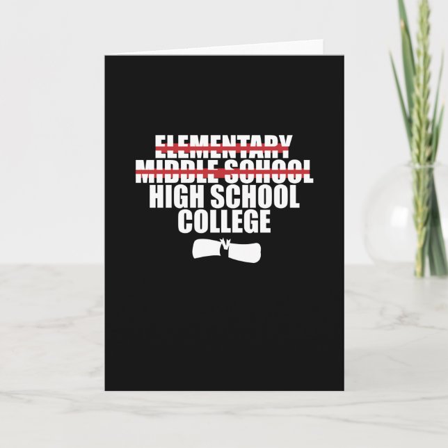 Cartão  Graduação na Escola Média (Frente)