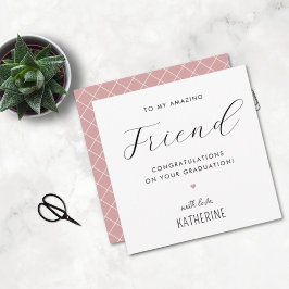 Cartão Graduação Personalizada de Amigos Modernos e Bonit