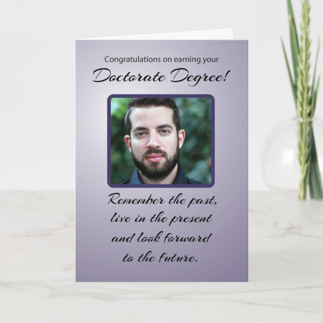 Cartão Graduação Personalizada de Fotografia do Doutorado (Frente)