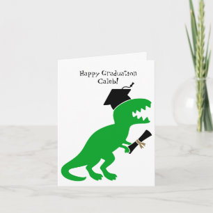 Cartão Graduação Personalizada do Jardim de Infância Dino