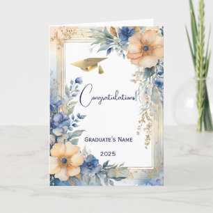 Cartão Graduação Personalizada Floral Personalizada Pêsse
