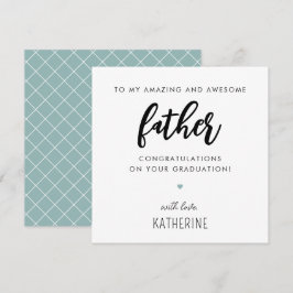 Cartão Graduação Personalizada Moderna e Bonita do Pai Pa