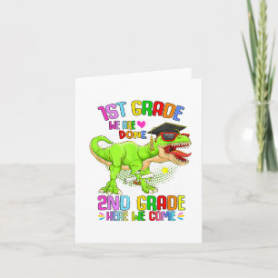 Cartão Graduação T-rex No Último Dia Da Formando Escolar 