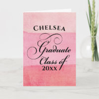 Graduação Tipografia de Aquarela Rosa Elegante
