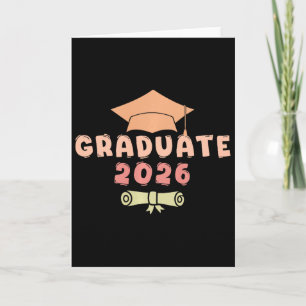 Cartão Graduado 2026 Diploma de Conclusão de Curso Famíli