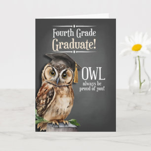 Cartão Graduado da 4ª Série OWL Sempre Tenha Orgulho de V