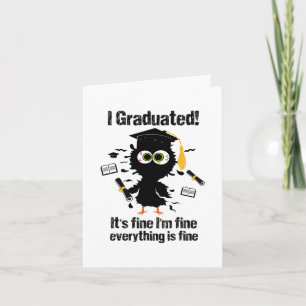 Cartão Graduado Graduado Cl Último Dia De Escola Gato Gra