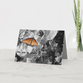 Cartão Graduado Orgulhoso de Você Borboleta Monarca Forma