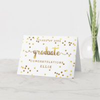 Graduate Faux Gold Foil Confetti Personalized