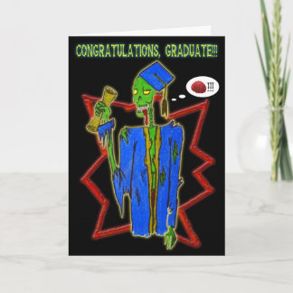 Cartão graduate  zombie card