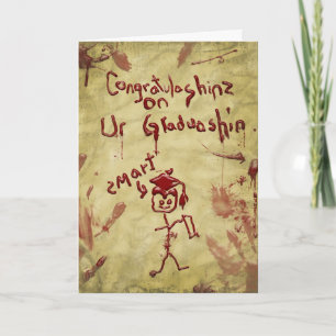 Cartão graduation card from zombie