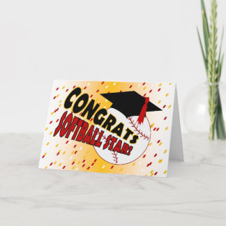 Cartão Graduation Congratulations for a Softball Star