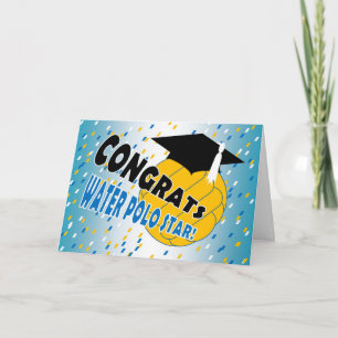 Cartão Graduation Congratulations for a Water Polo Star