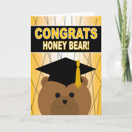 Cartão Graduation Congratulations Honey Bear / Husband