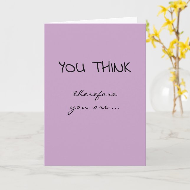 Cartão Graduation Congratulations I Think Therefore I Am (Flor Amarela)
