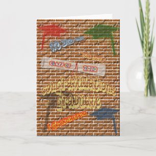 Cartão Graffiti Graduation Card