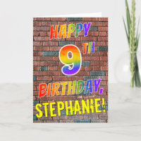 Graffiti Inspired Rainbow Look HAPPY 9TH BIRTHDAY