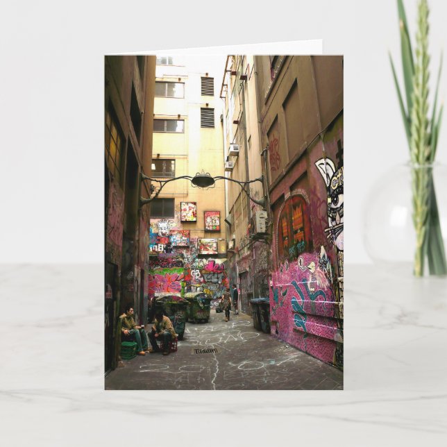 Cartão Graffiti lane, Melbourne (Frente)