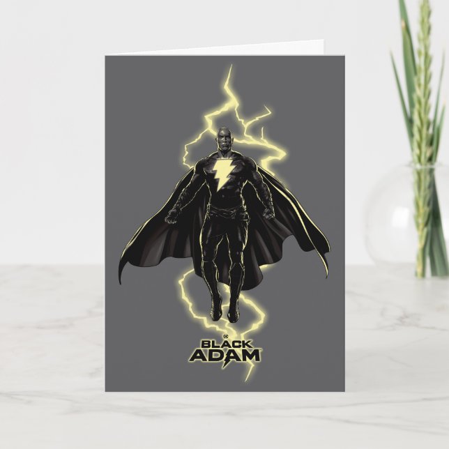 Cartão Gráfico Black Adam Lightning Silhouette (Frente)