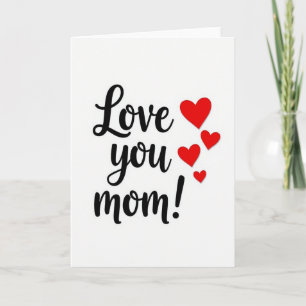 Cartão Gráfico Corações Amo Você Mamãe
