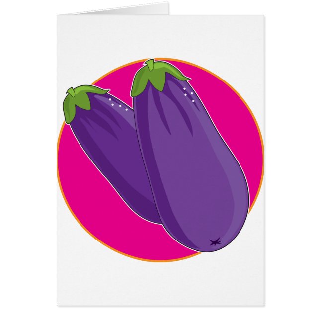 Cartão Gráfico da beringela (Frente)