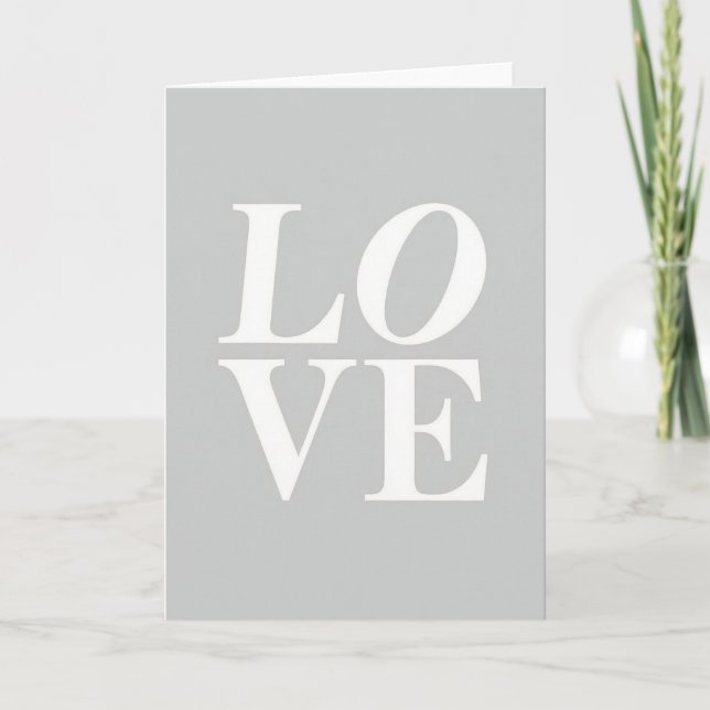 Cartão Gráfico de Amor Elegante (Frente)