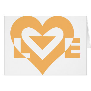 Cartão Gráfico de Amor legal, Laranja