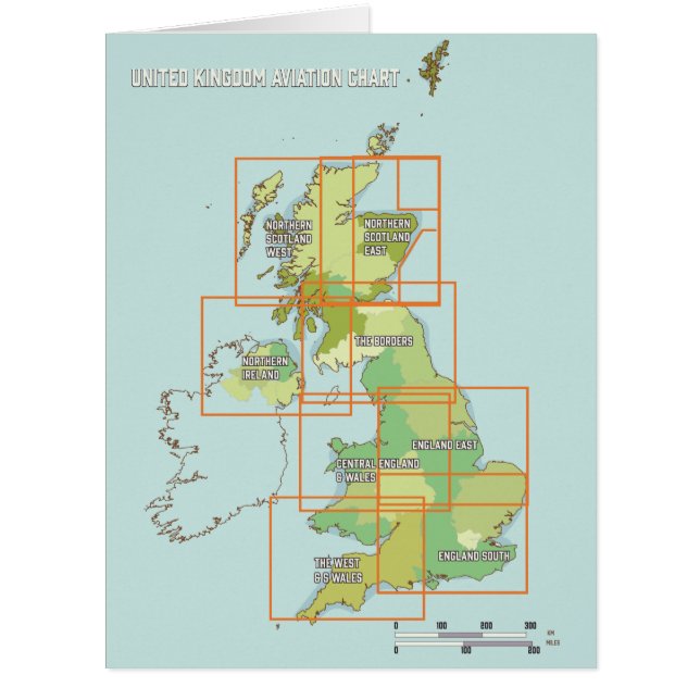 Cartão Gráfico de aviação do Reino Unido (Frente)