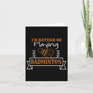 Cartão Gráfico de Bola de Badminton Para um Jogador de Ba