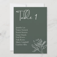 Gráfico de Casamento Floral Minimalista