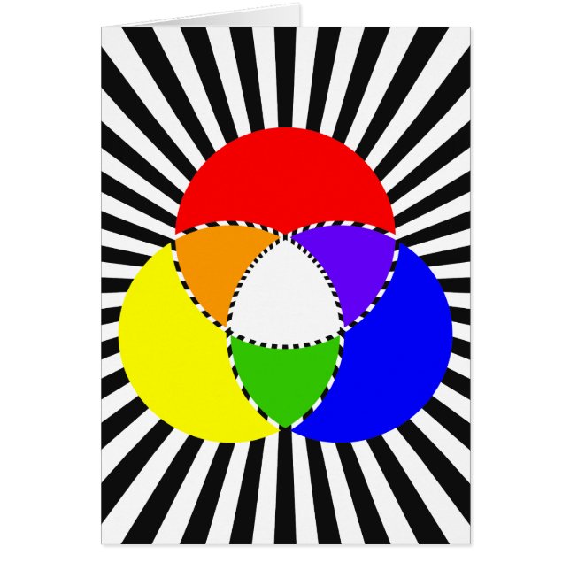 Cartão gráfico de cores explodindo (Frente)