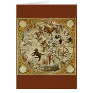 Cartão Gráfico de Estrelas de Mapa Celestial da Astronom