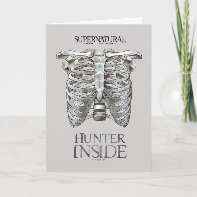 Cartão Gráfico de Faixa Supernatural "Hunter Dentro" (Frente)
