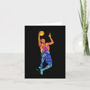 Cartão Gráfico de Jogador de Basquete de Dunking