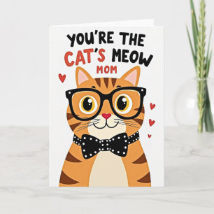 Cartão Gráfico de Mãe Felina