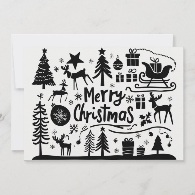 Cartão gráfico de Natal Merry (Frente)