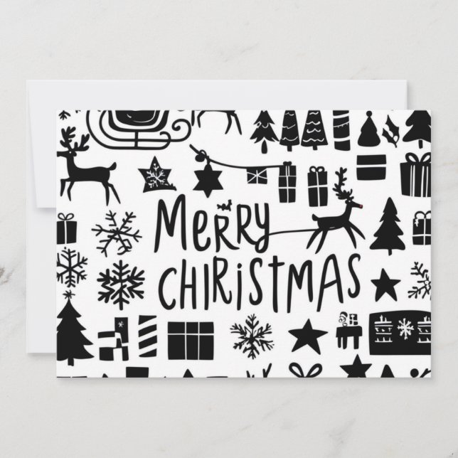 Cartão gráfico de Natal Merry (Frente)