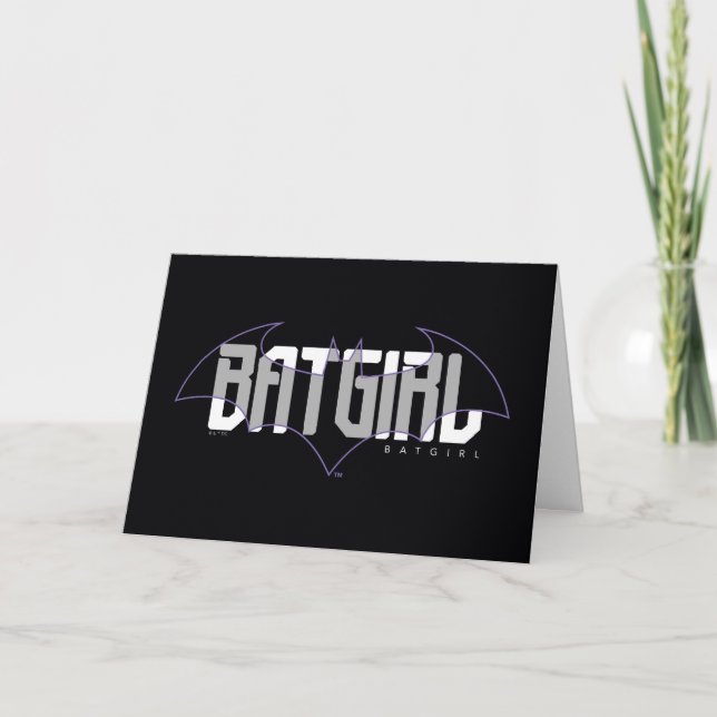 Cartão Gráfico de nomes Hi-Tech da Batgirl (Frente)